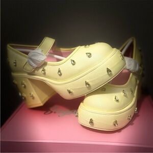 Sugar Thrillz Yellow Platform Shoes with Chunky Sole